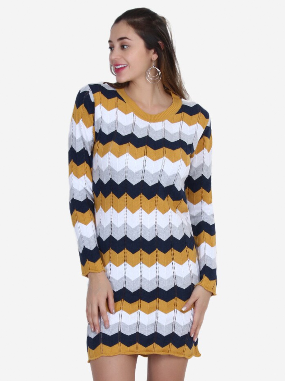 

Chemistry Striped Cotton Jumper Dress, Mustard