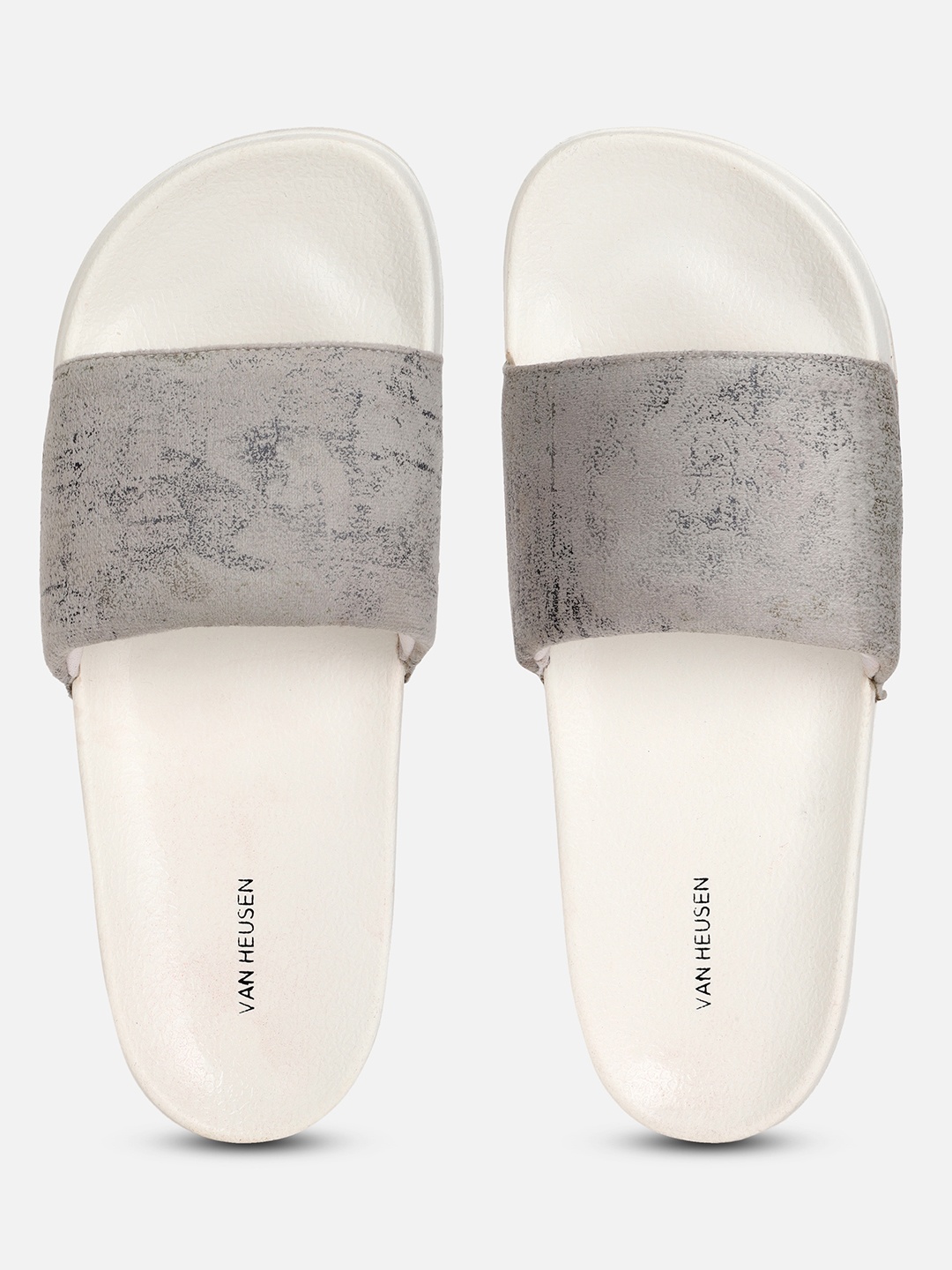 

Van Heusen Women Printed Sliders, Grey