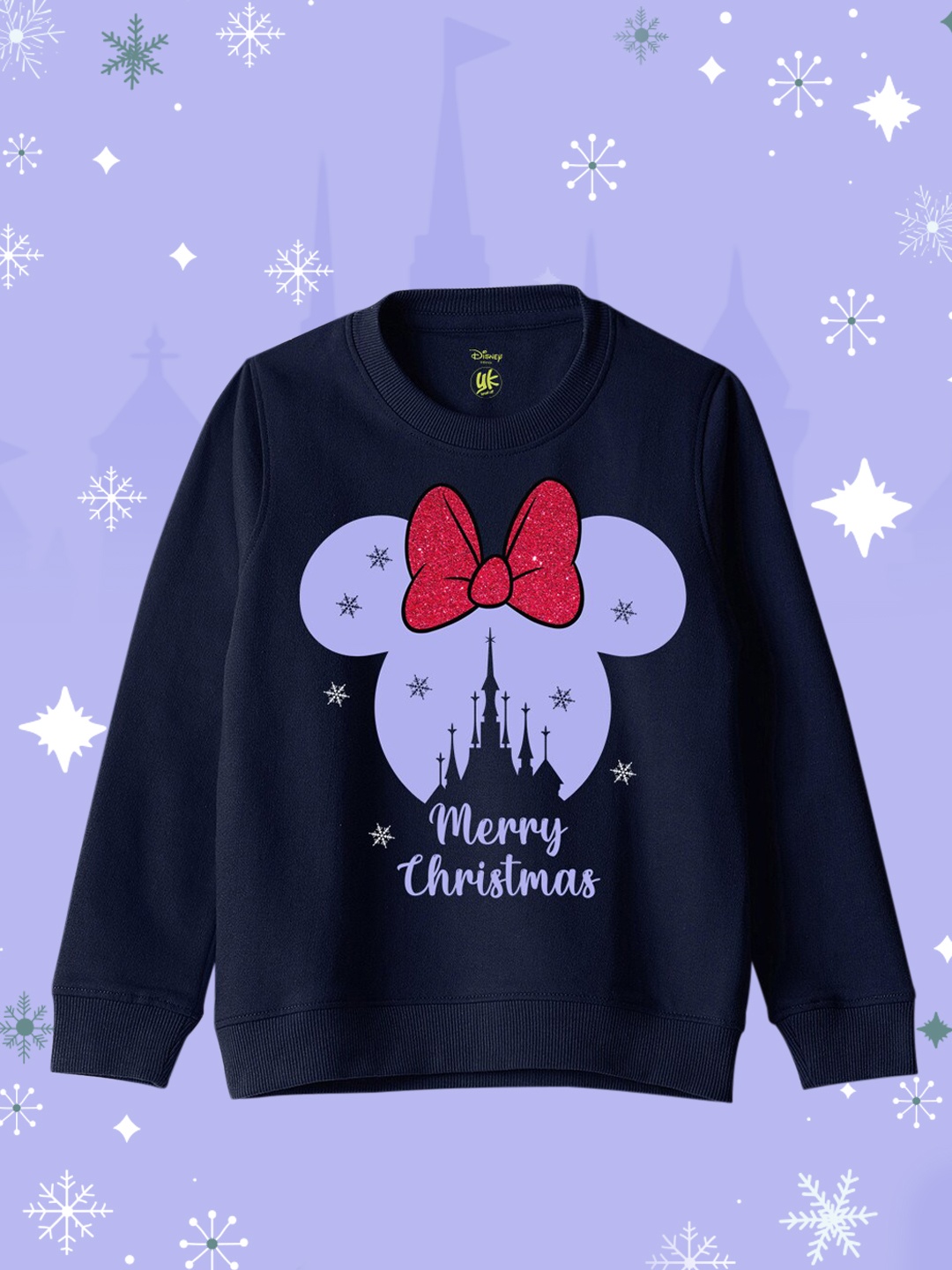 

YK Disney Girls Minnie Mouse Printed Pullover Sweatshirt, Blue