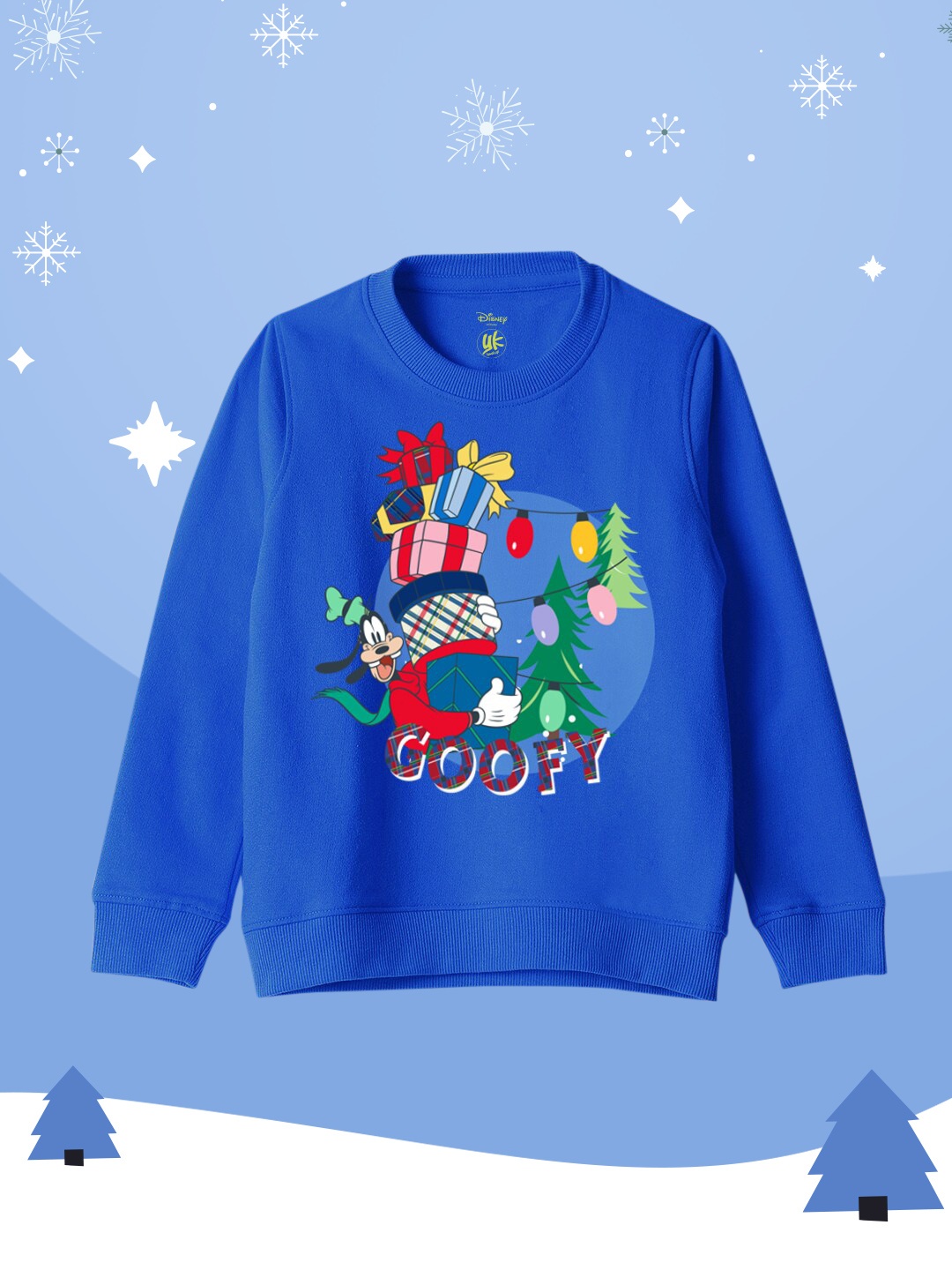 

YK Disney Boys Goofy Printed Pullover Sweatshirt, Blue