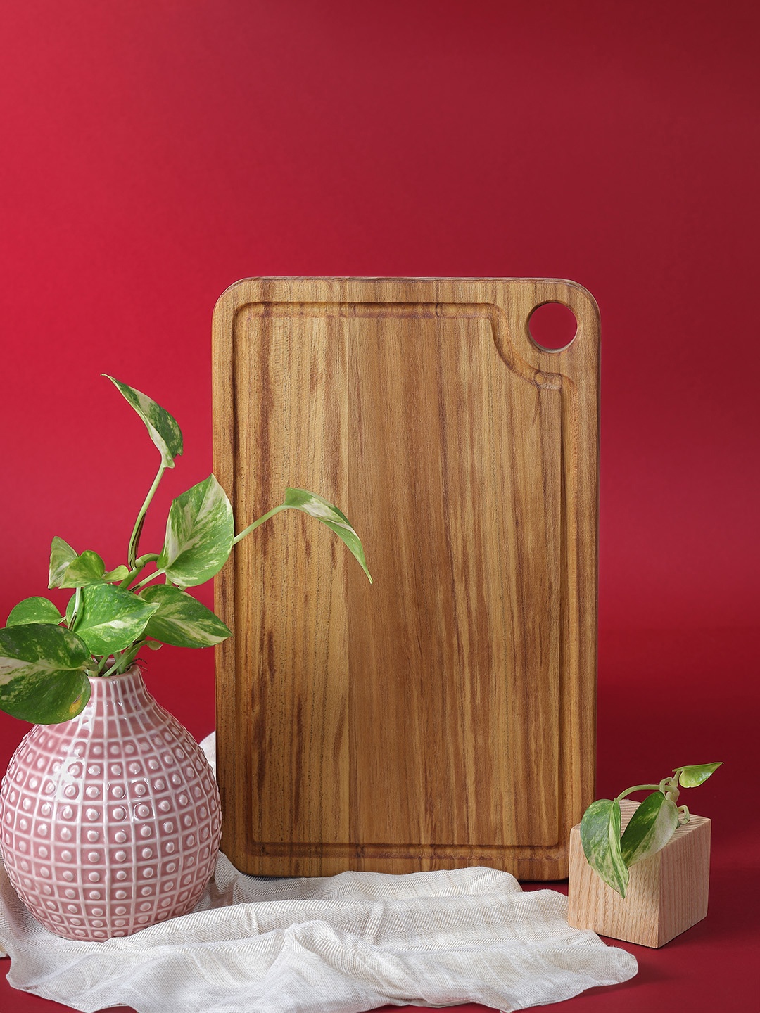 

Utopia Choice Teakogram Reversible Chopping Board (Medium), Brown