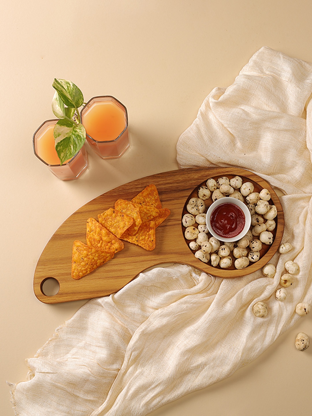 

Utopia Choice Teakogram Chopping Board with Collector Bowl, Brown