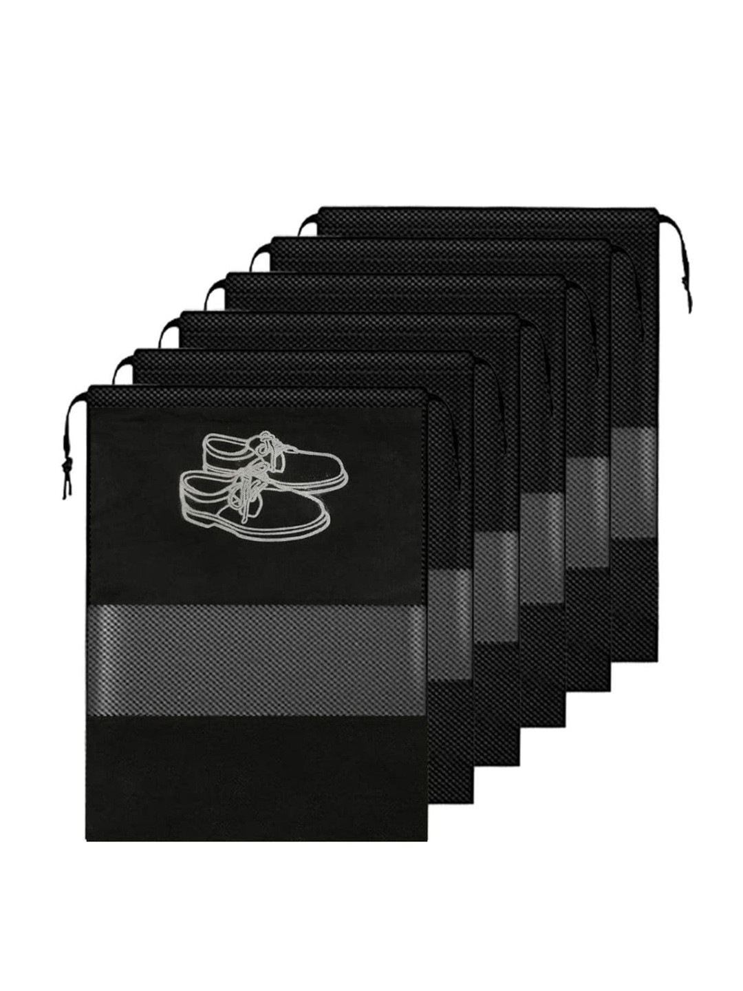 

Home Decor Expert Black 6 pieces Fabric Shoe Organisers