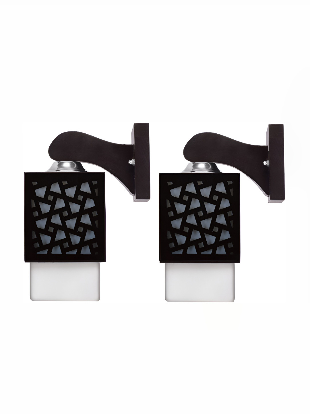 

Afast Black & White 2 Pieces Textured Contemporary Square Shaped Wall Lamps