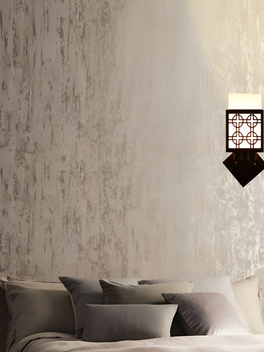 

Afast White Black Textured Square Wall Lamp