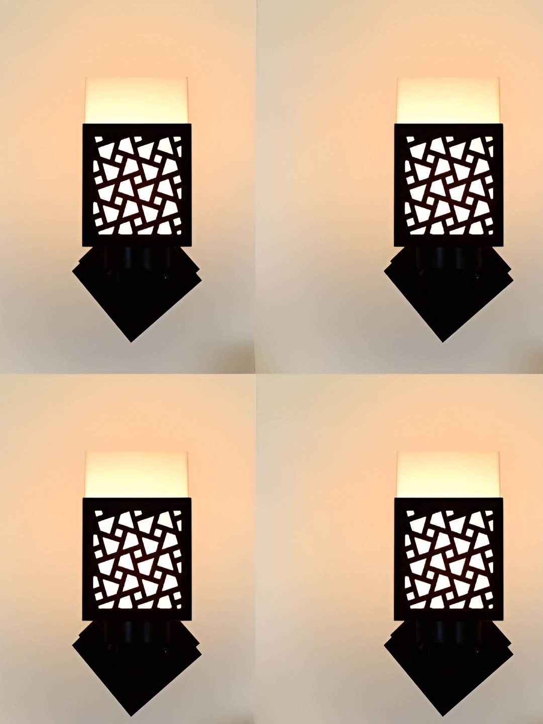 

Afast Black & White Self Design Square Shaped Wall Lamp