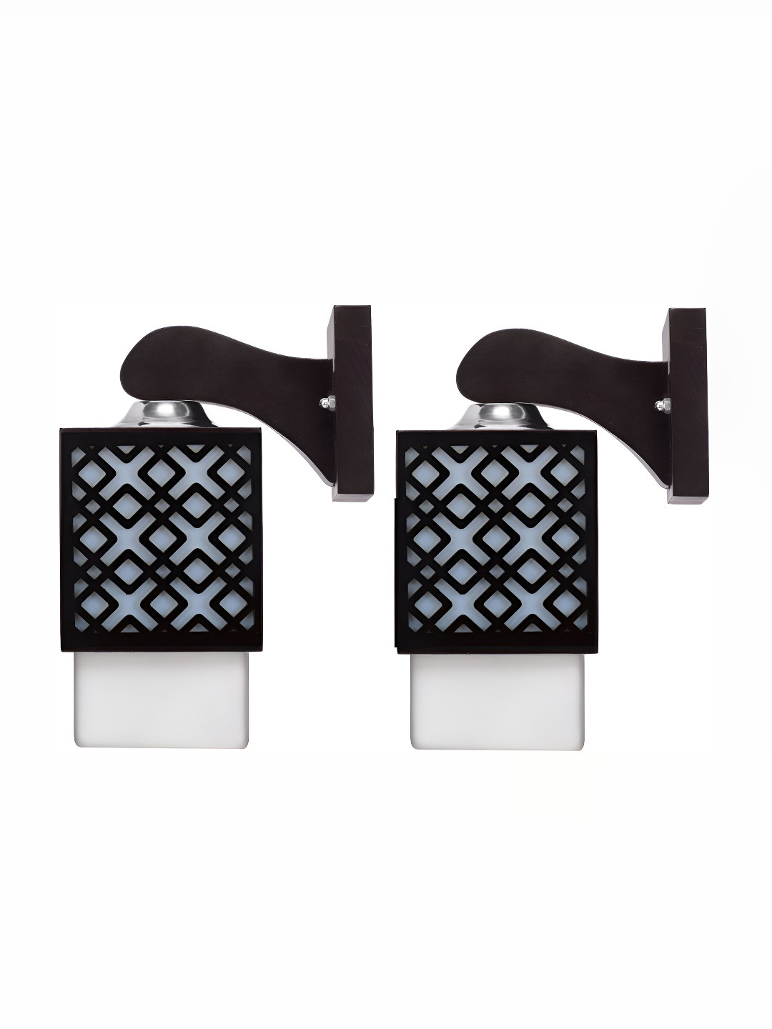 

Afast White Black 2 Pieces Textured Square Wall Lamp