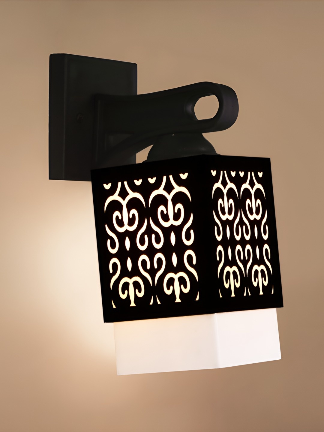 

Afast White & Black Textured Contemporary Wood Square Shaped Wall Lamp