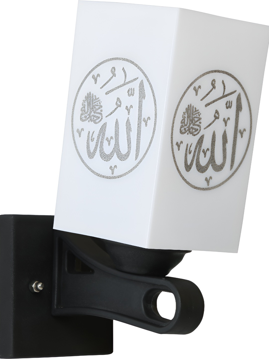 

Afast Black & White Printed Wood Square Wall Lamp