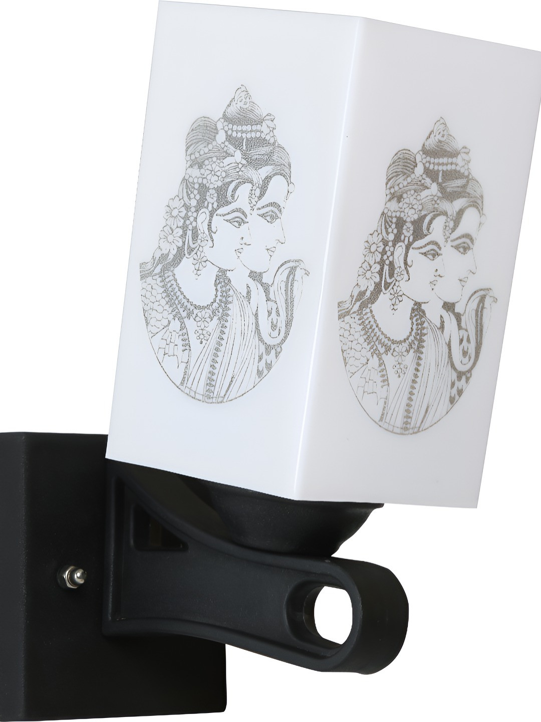 

Afast White Shiv & Parvati Traditional Square Shaped Wall Lamp