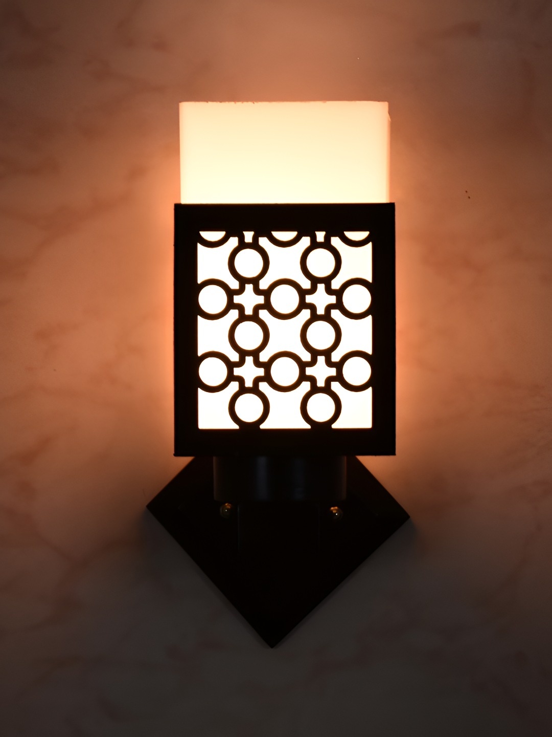 

Afast Black & White Self Design Square Shaped Wall Lamp
