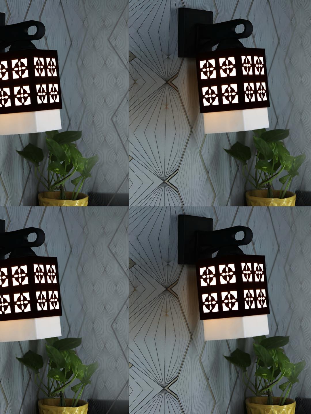 

Afast White & Black 4 Pieces Solid Wooden Traditional Wall Lamps
