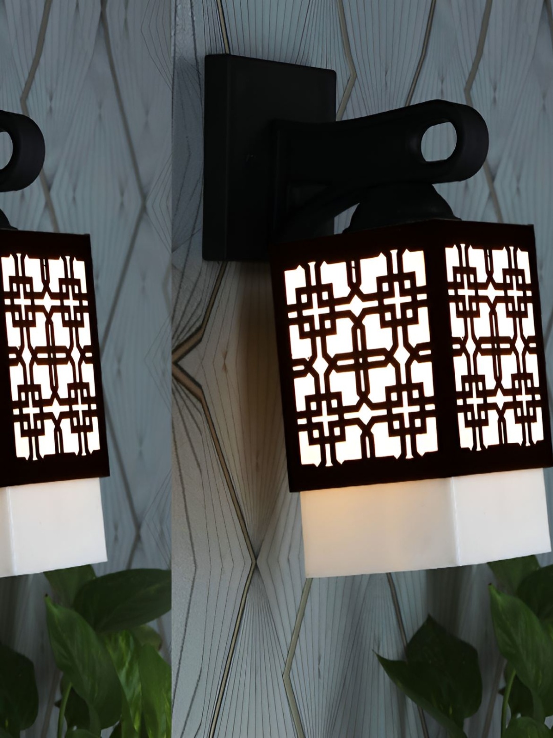 

Afast White & Black Textured Wall Lamps