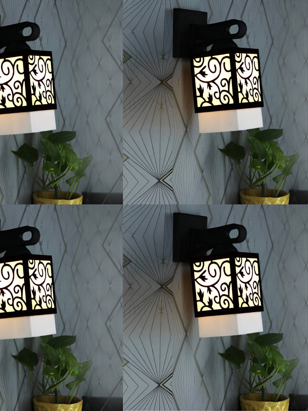 

Afast White & Black Textured Wall Lamps