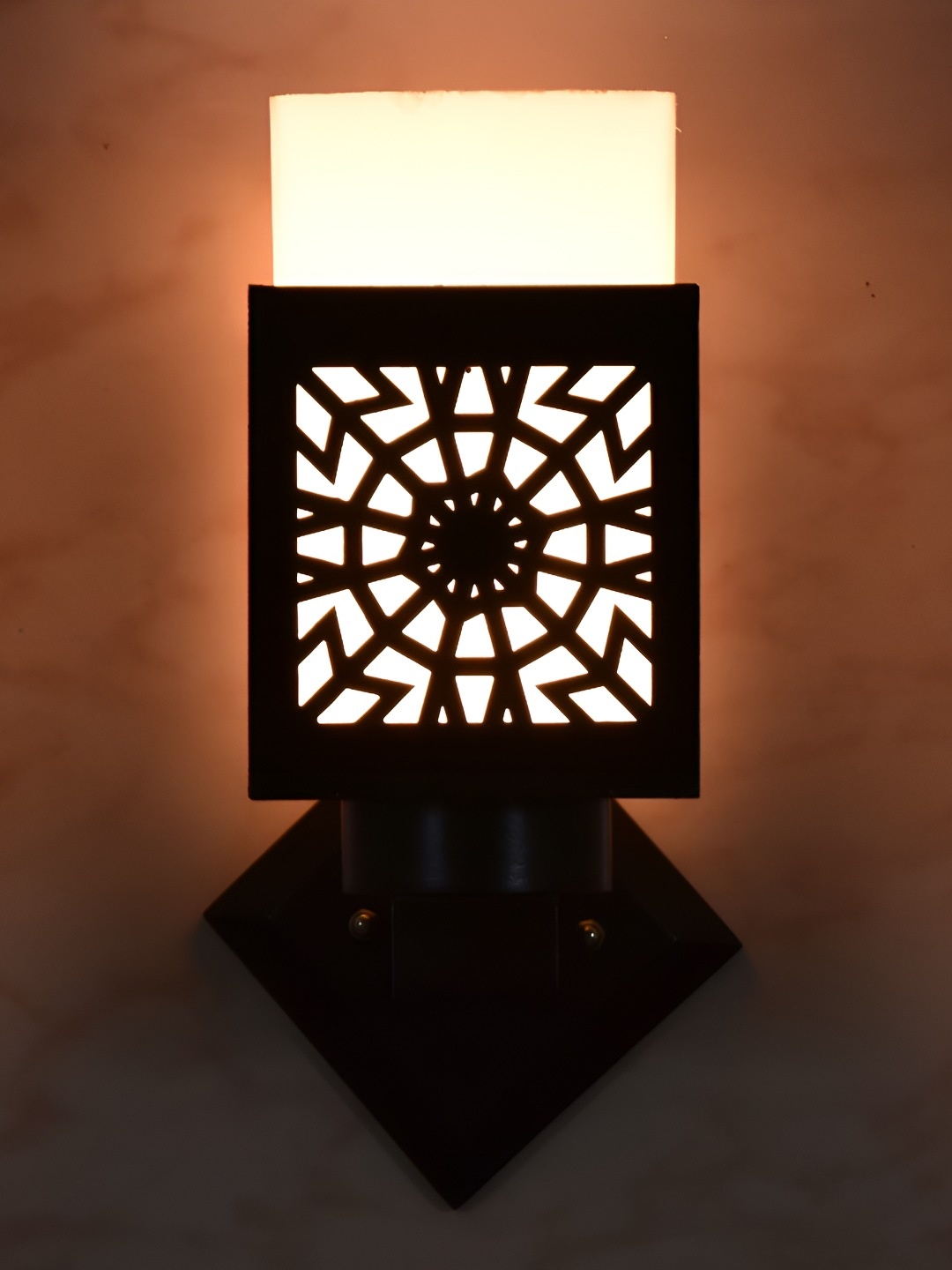

Afast White & Black Textured Contemporary Wood Square Shaped Wall Lamp