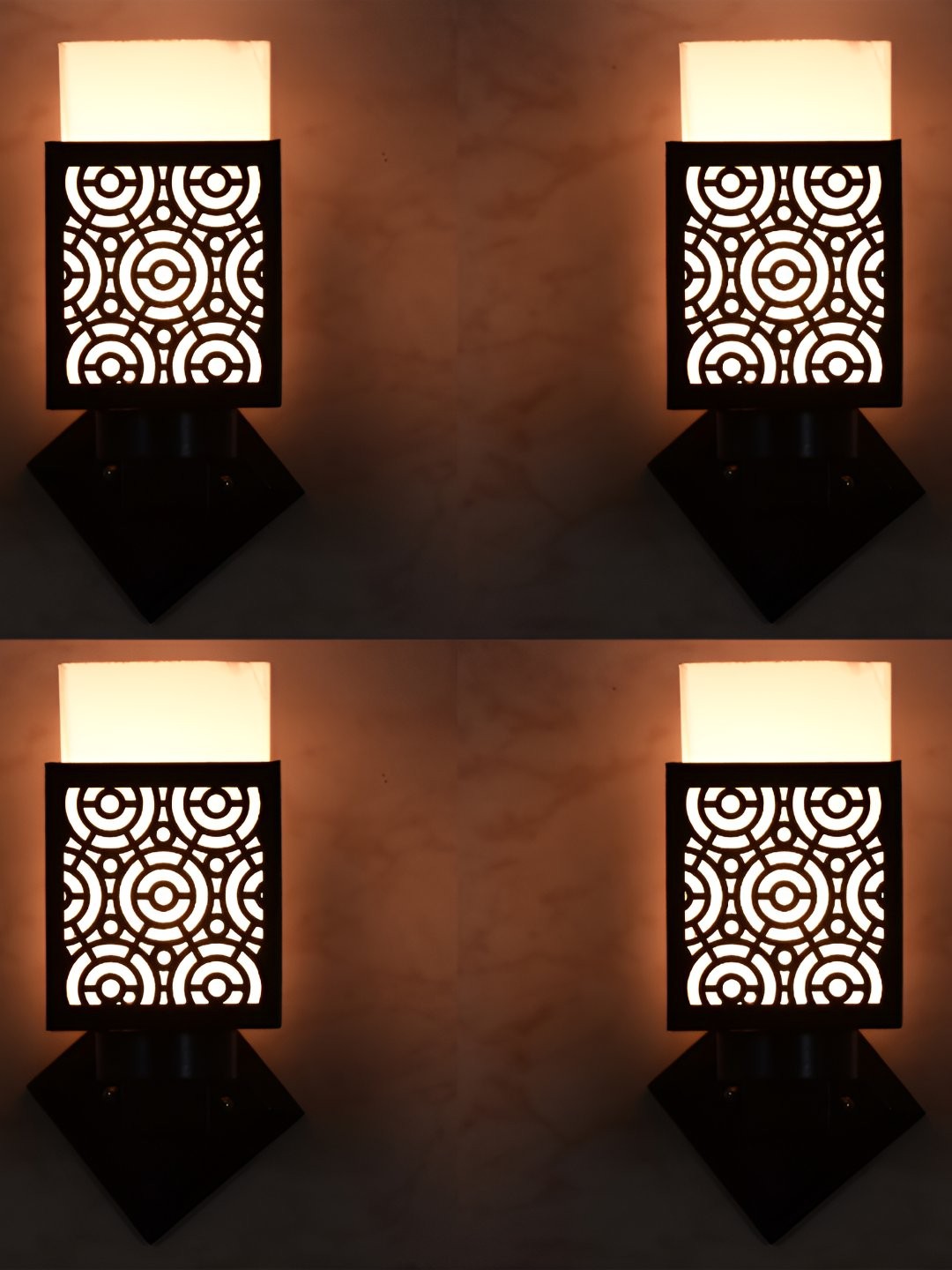 

Afast White & Black 4 Pieces Wooden Contemporary Wall Lamps