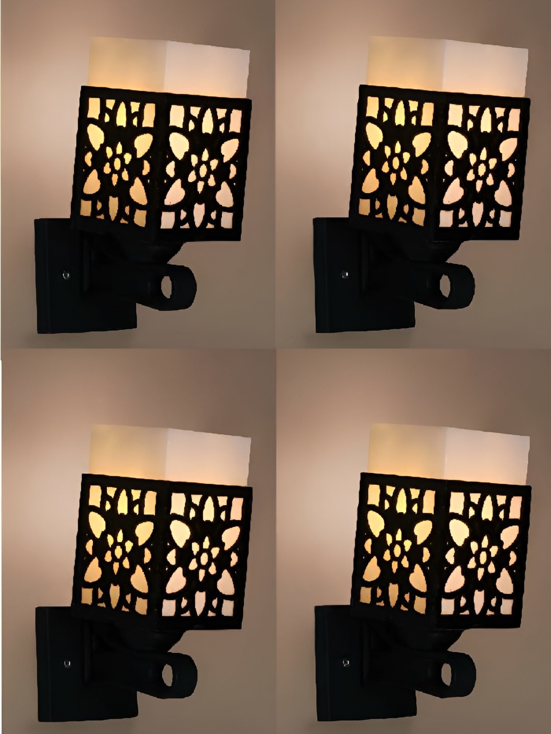 

Afast Black 4 Pieces Wooden Rectangular Wall Lamp