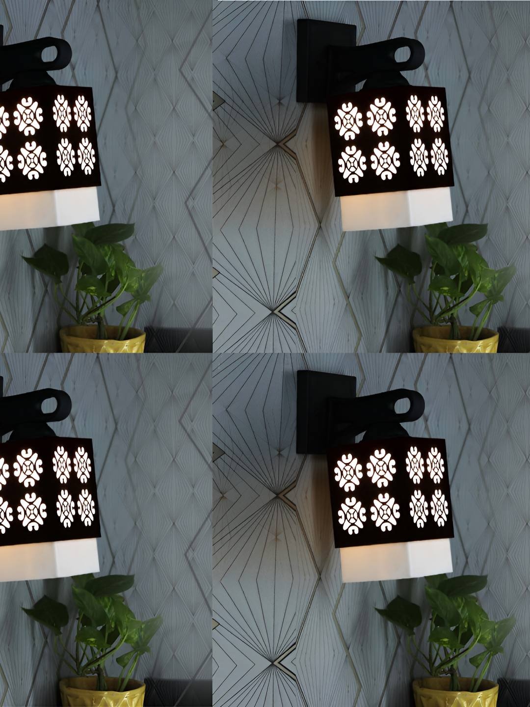 

Afast White & Black 4 Pieces Wooden Traditional Wall Lamps