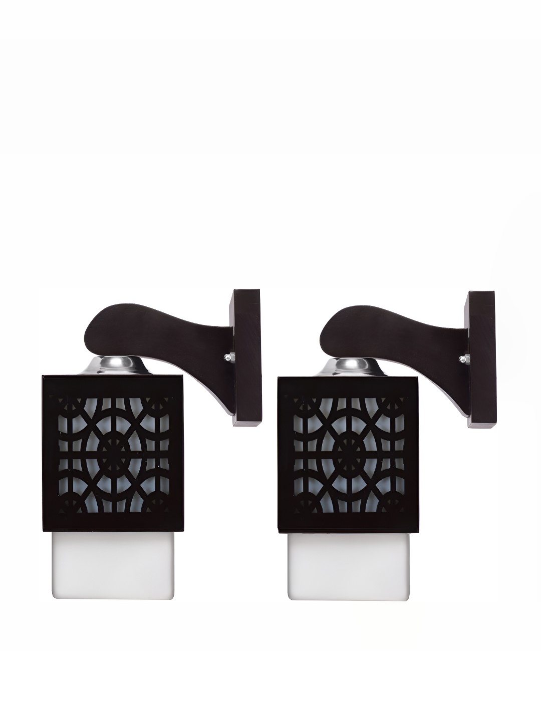 

Afast Black & White 2 Pieces Wooden Solid Square Lazer Wall Lamps