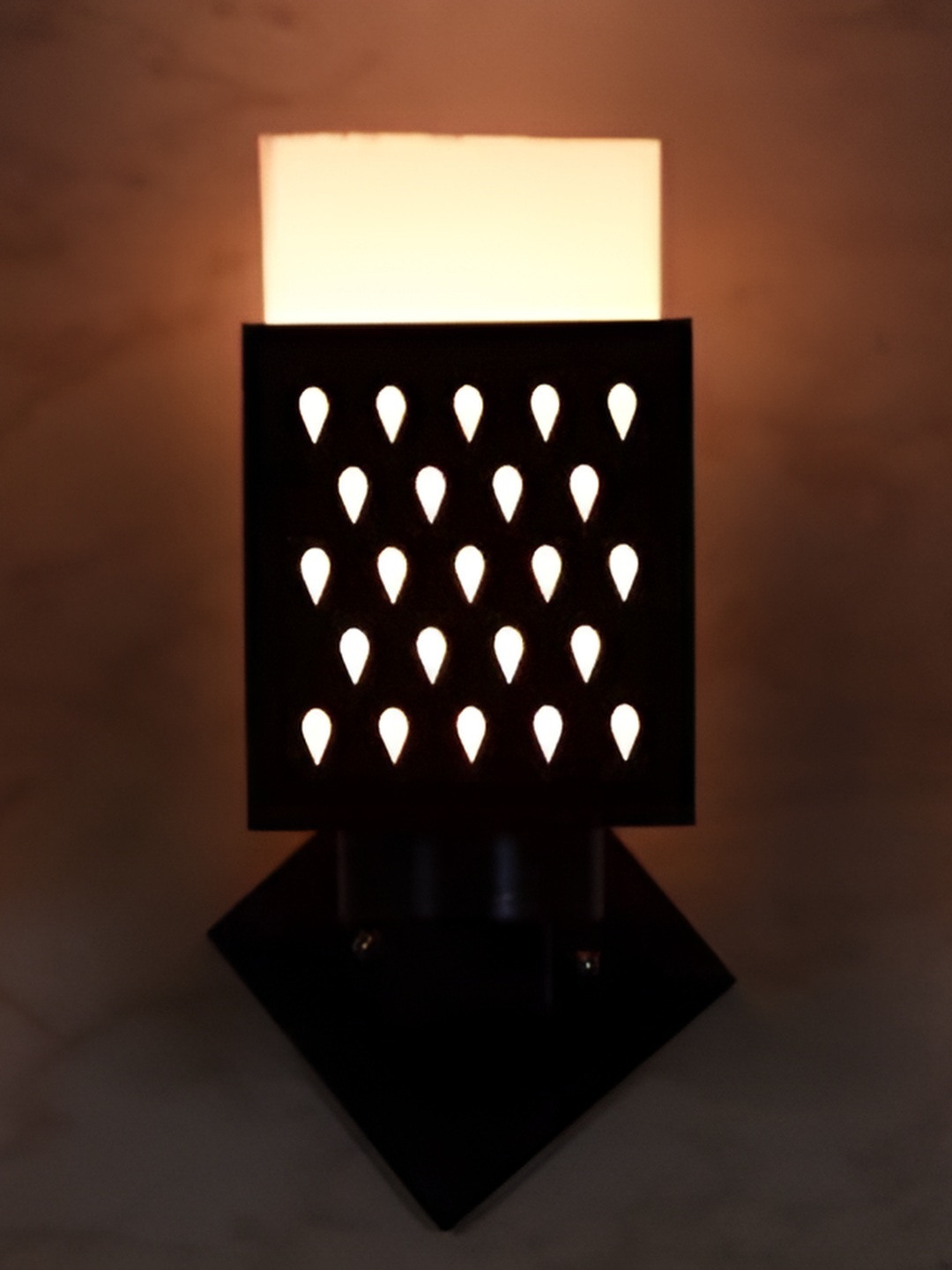 

Afast Brown & White Textured Wooden Traditional Square Shaped Wall Lamp
