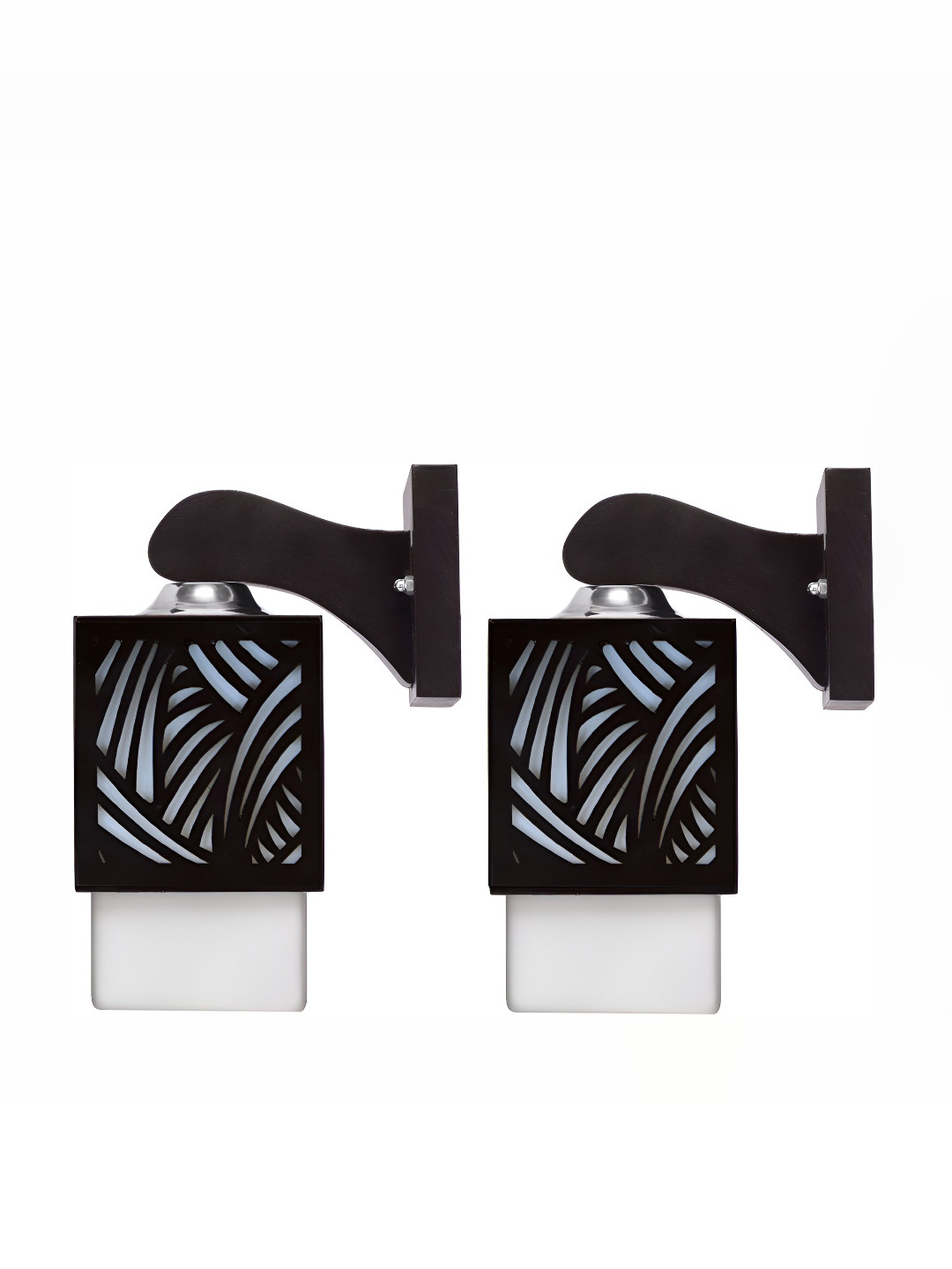 

Afast Black & White 2 Pieces Textured Contemporary Square Shaped Wall Lamps