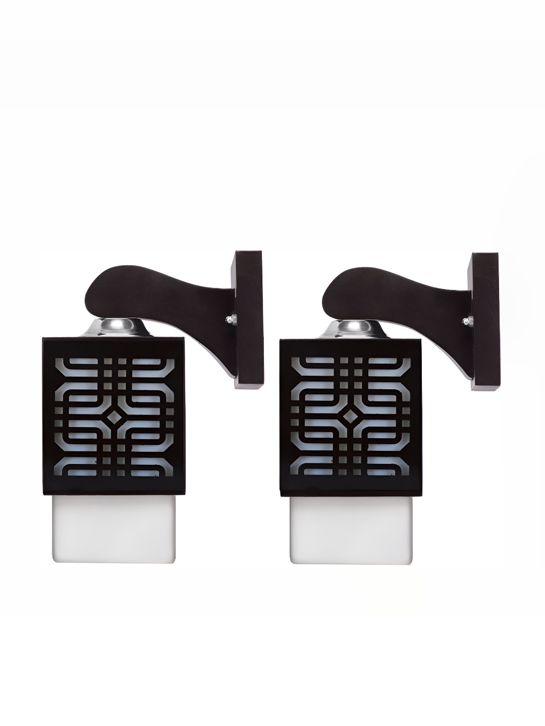 

Afast White & Black 2 Pieces Solid Wooden Traditional Wall Lamps