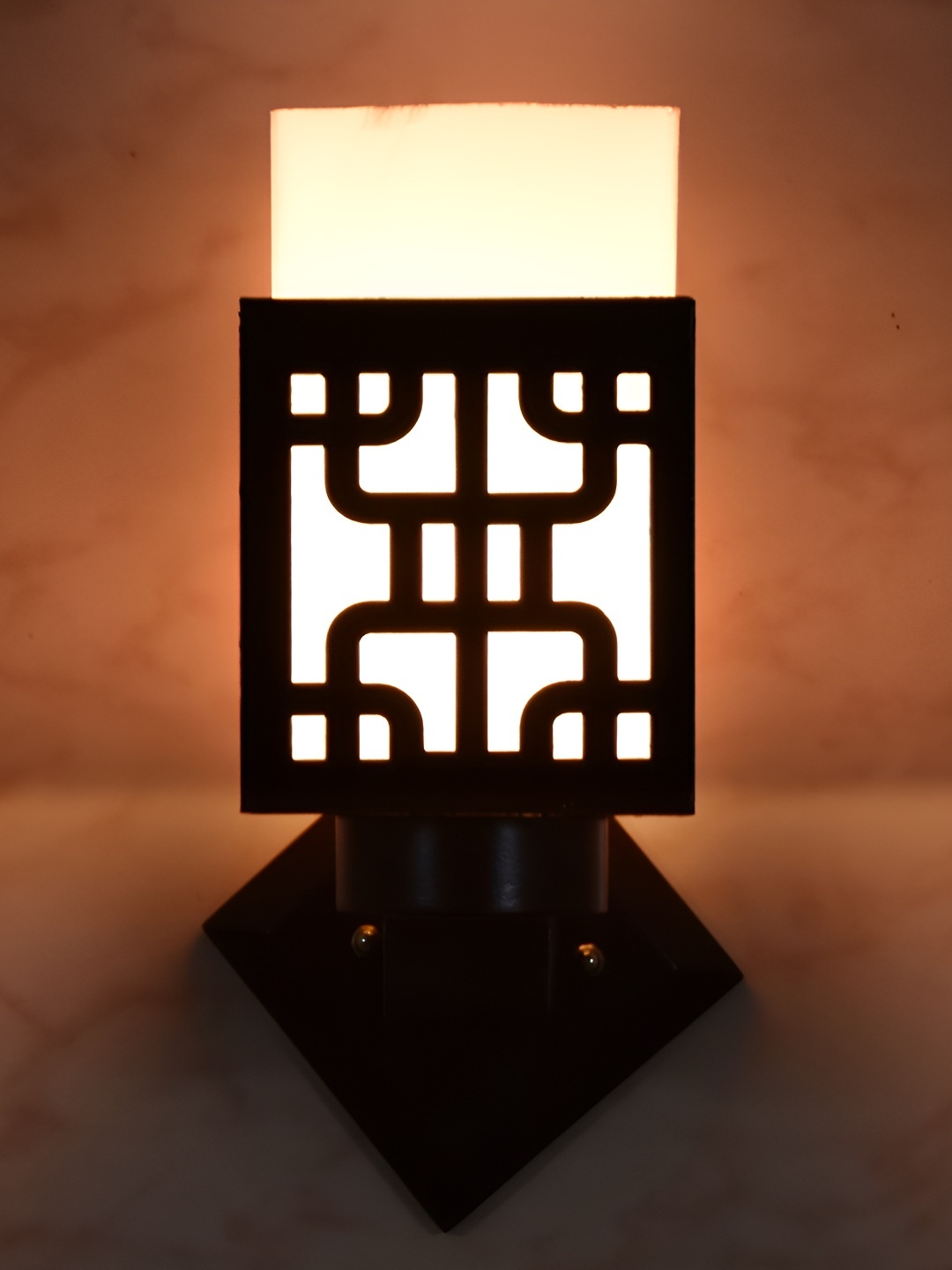 

Afast White & Black Textured Contemporary Wood Square Shaped Wall Lamp