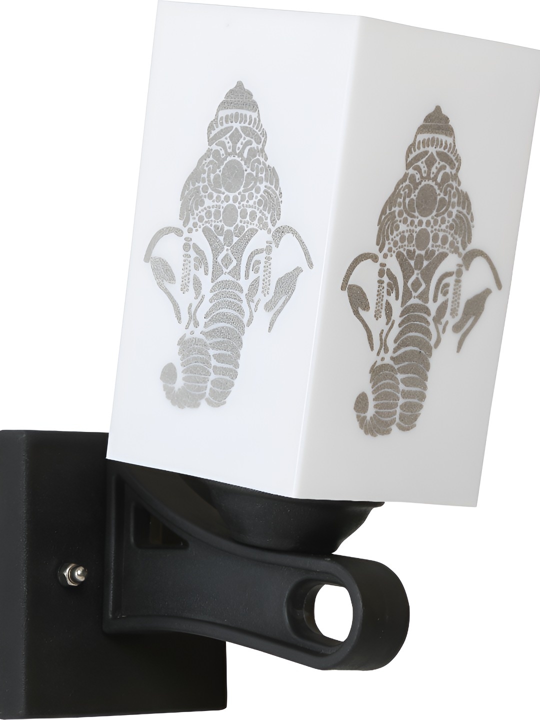 

Afast White & Black Textured Traditional Square Shaped Wall Lamp