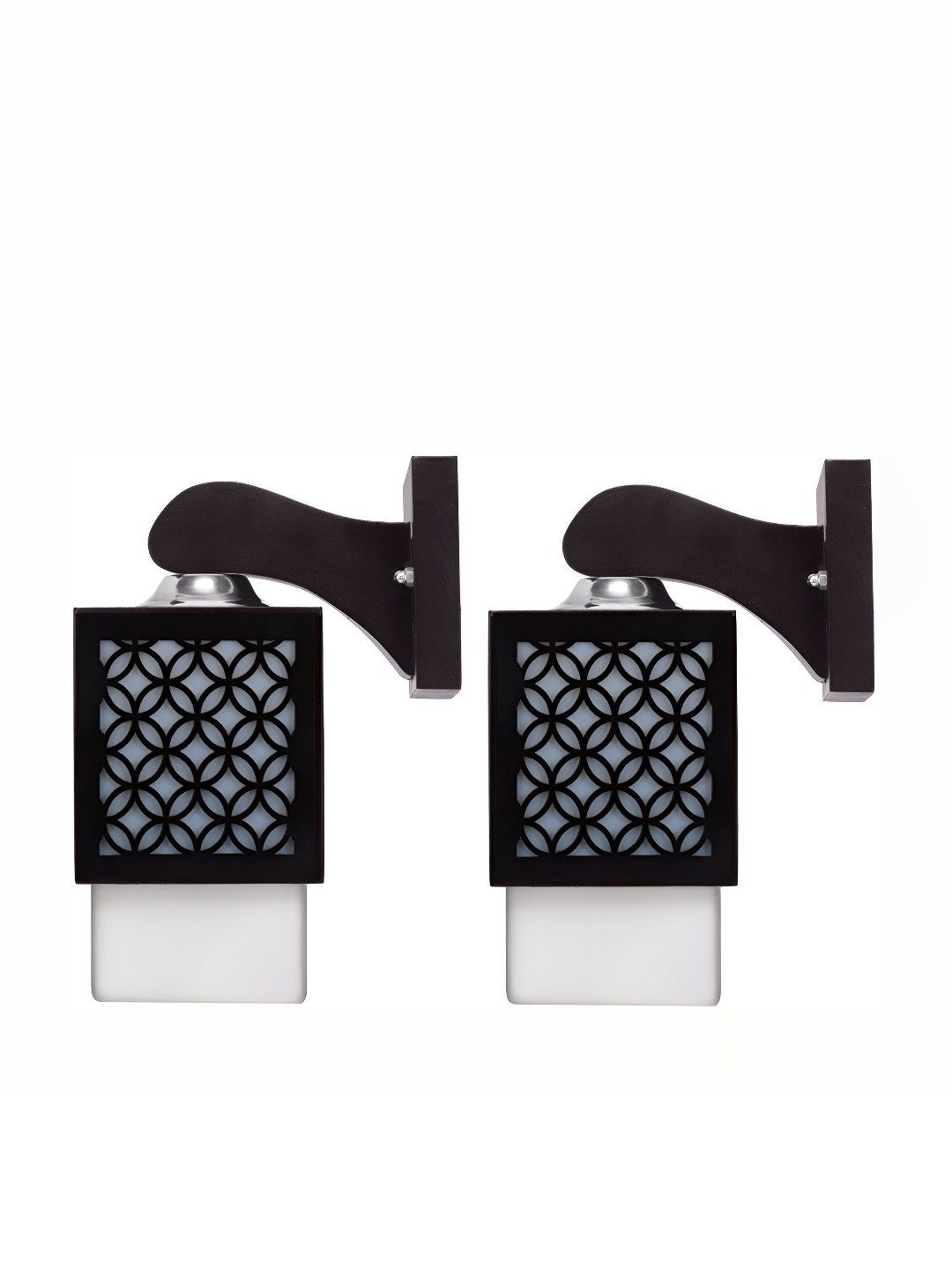 

Afast black 2 Pieces Wooden Traditional Square Shaped Wall Lamp