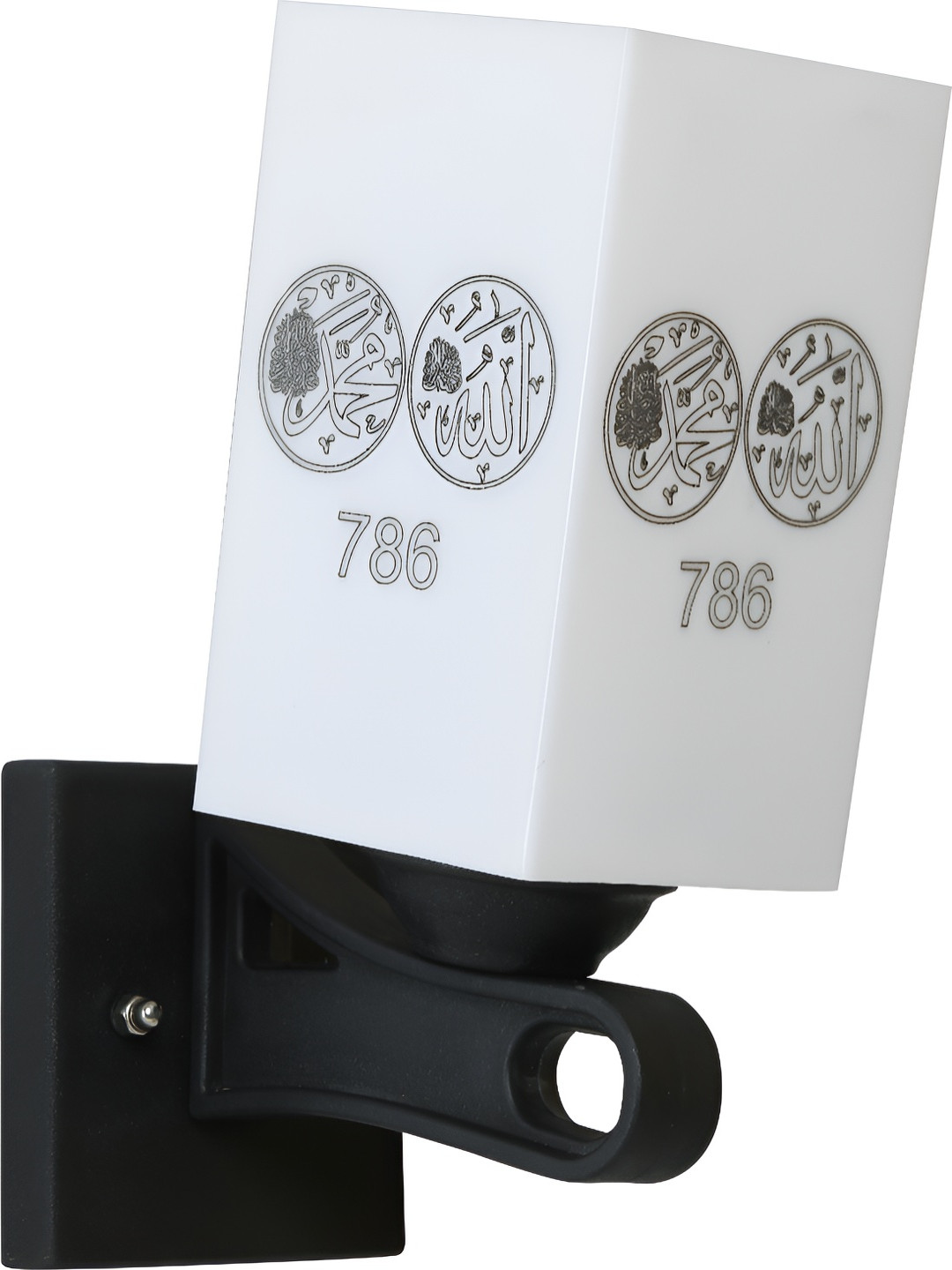 

Afast Black & White Textured Wooden Traditional Square Shaped Wall Lamp