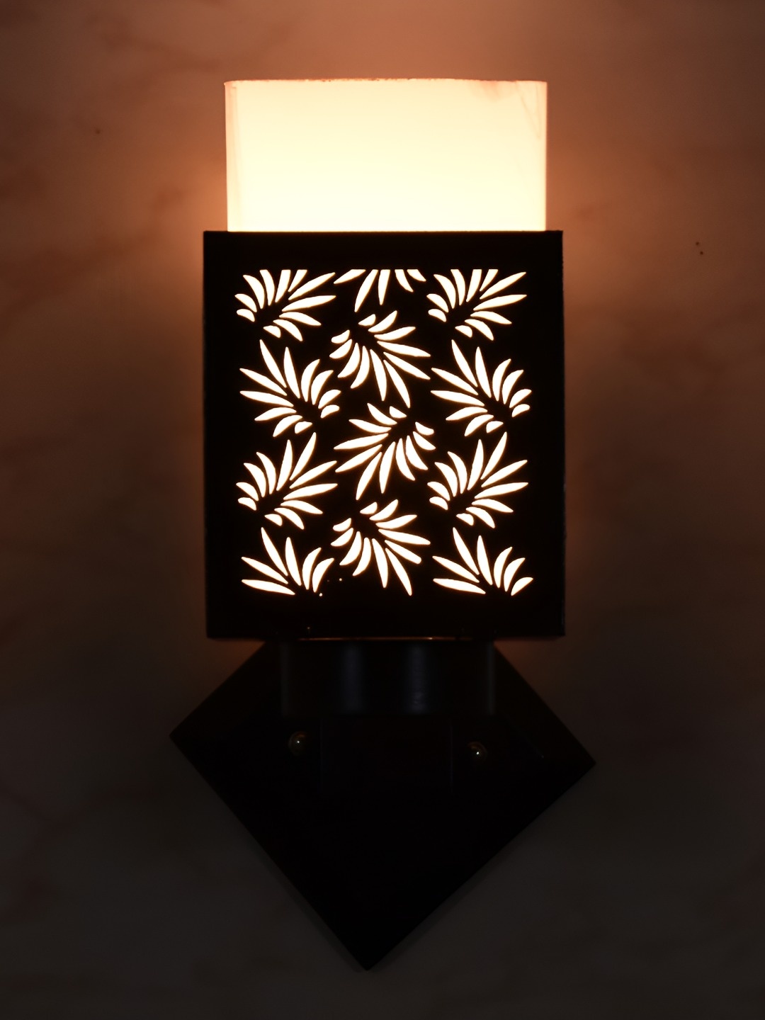 

Afast White & Black Textured Contemporary Wood Square Shaped Wall Lamp