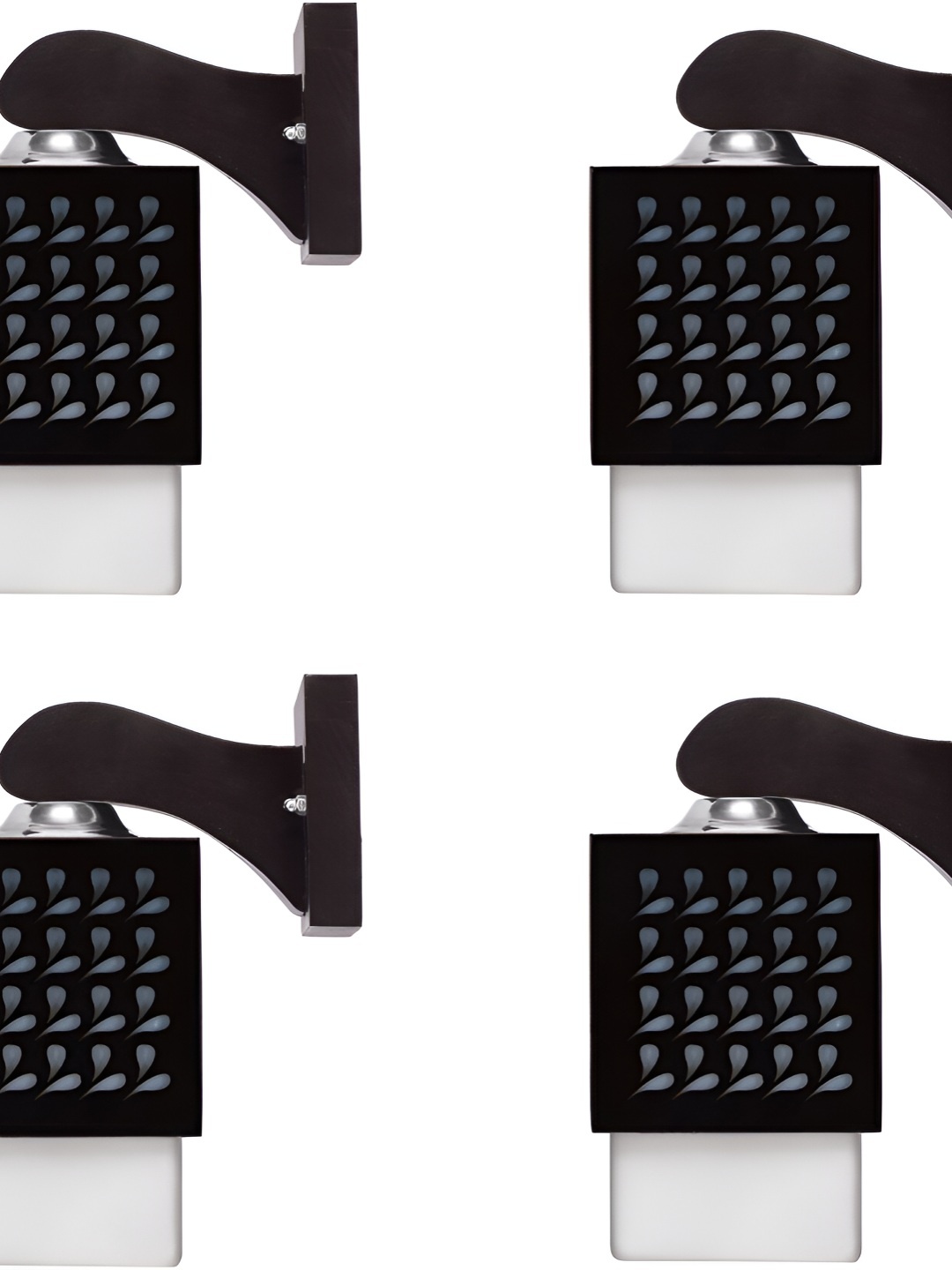 

Afast White & Black 4 Pieces Wooden Traditional Square Shaped Wall Lamp