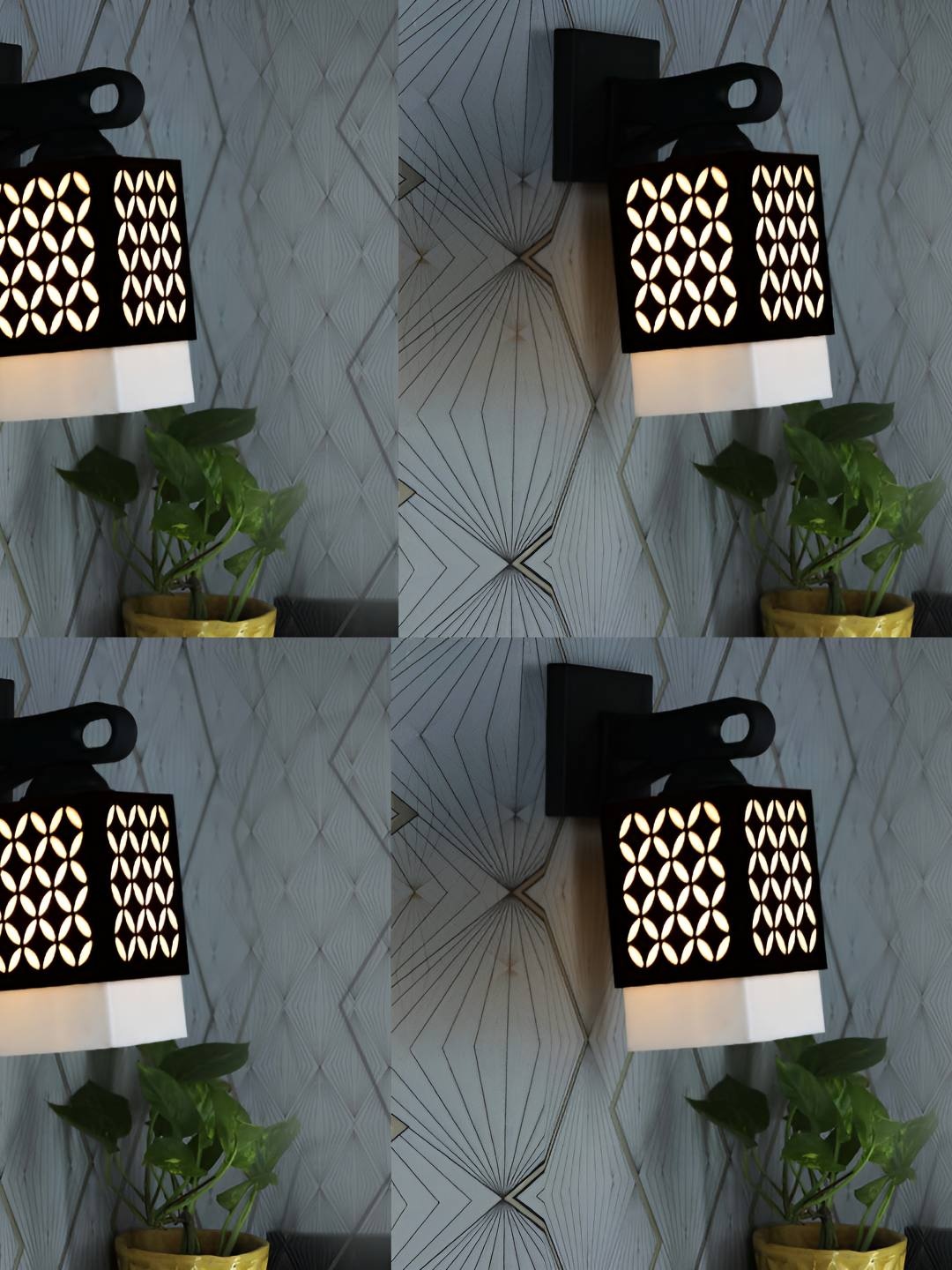 

Afast Black Wood Traditional Square Shaped Wall Lamp