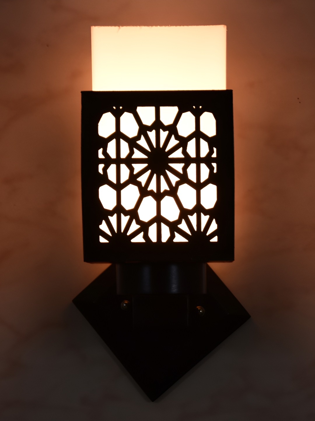 

Afast White & Black Textured Contemporary Wood Square Shaped Wall Lamp