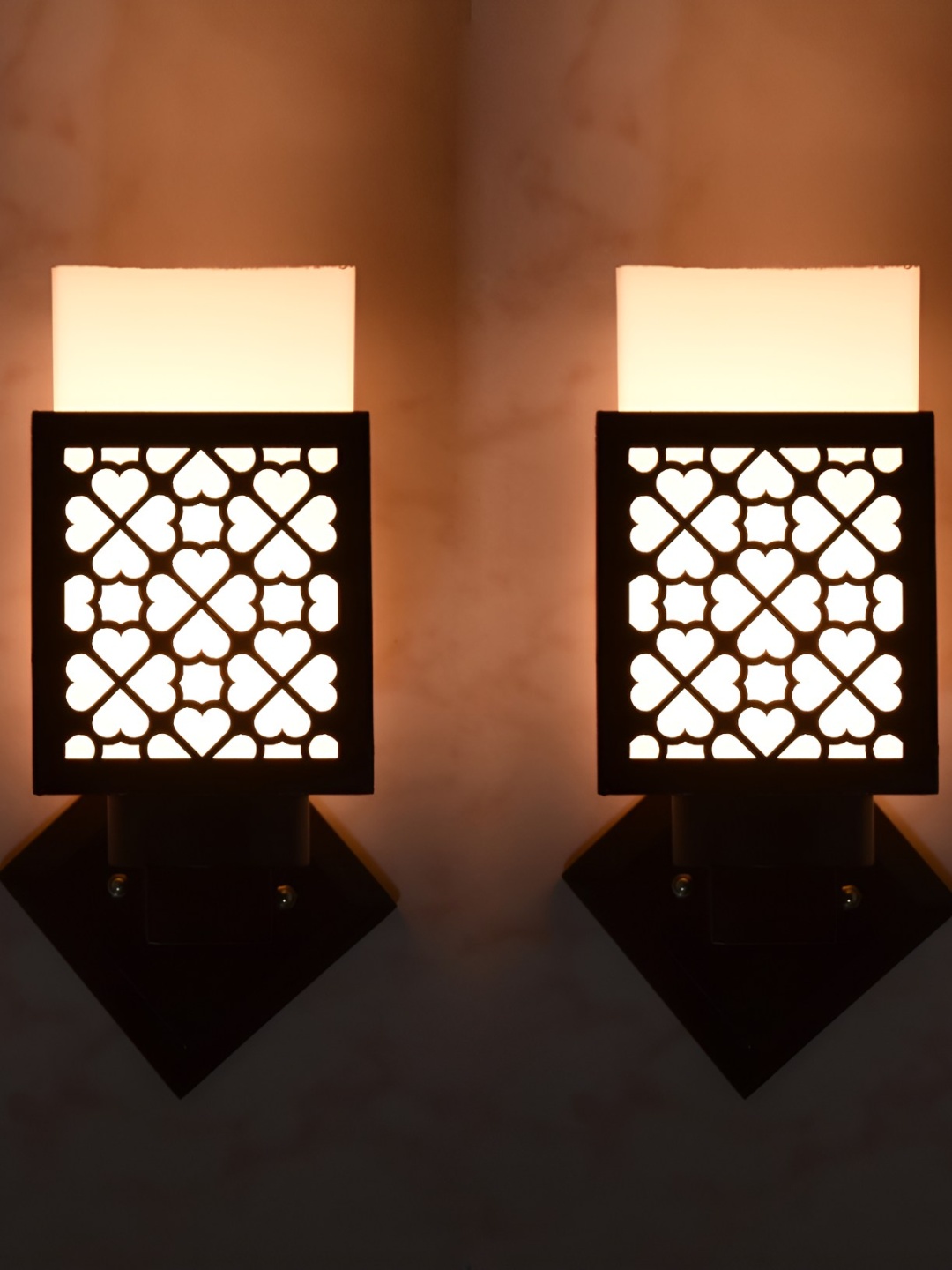 

Afast White & Brown 2 Pieces Wooden Contemporary Rectangle Shaped Wall Lamp