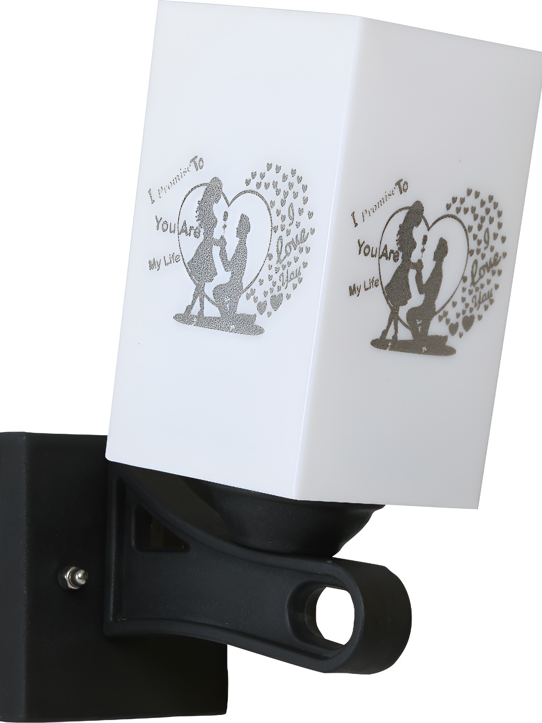 

Afast White & Black Printed Square Shaped Wall Lamp