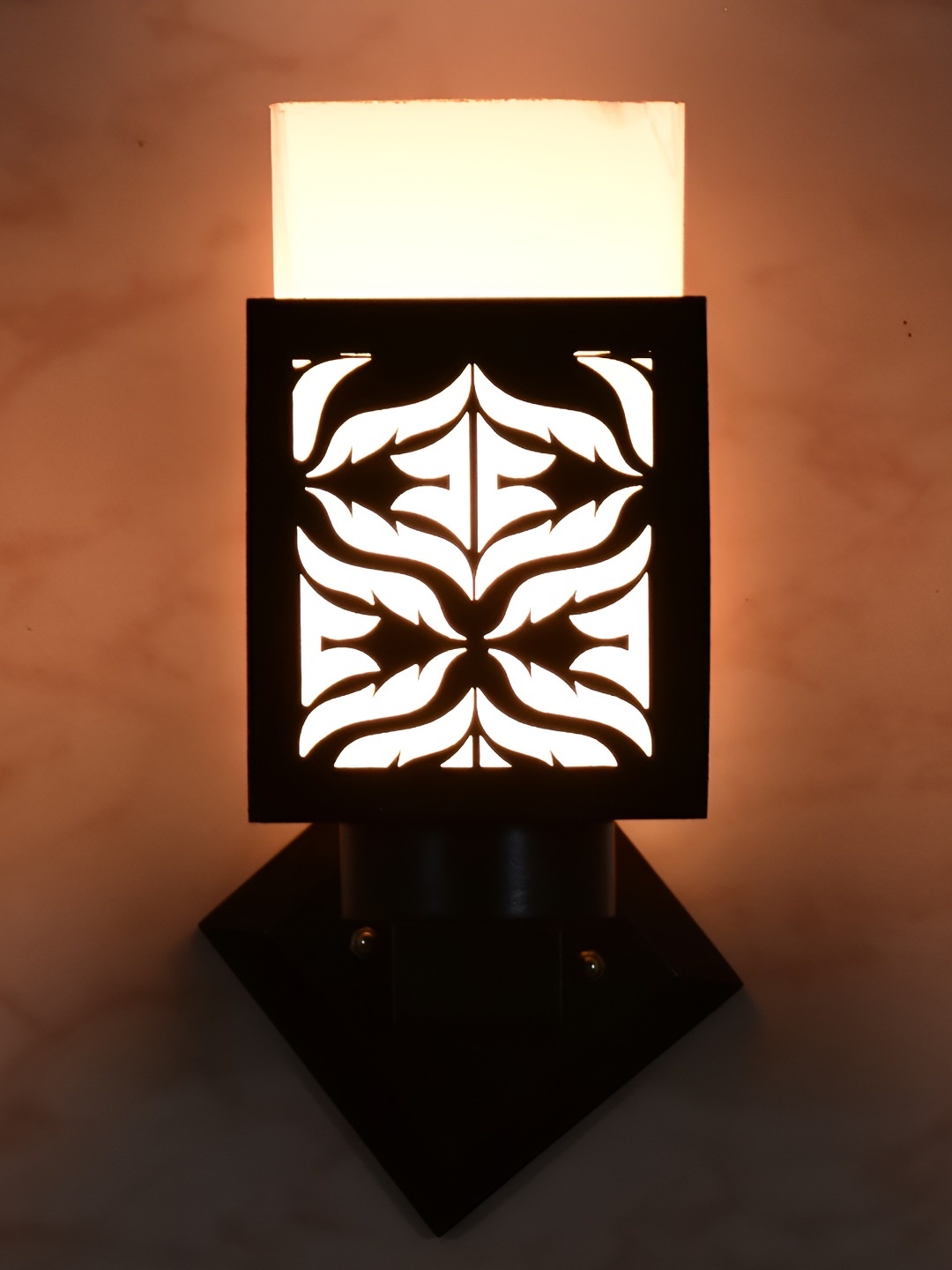 

Afast Black & White Wooden Textured Square Shaped Wall Lamp