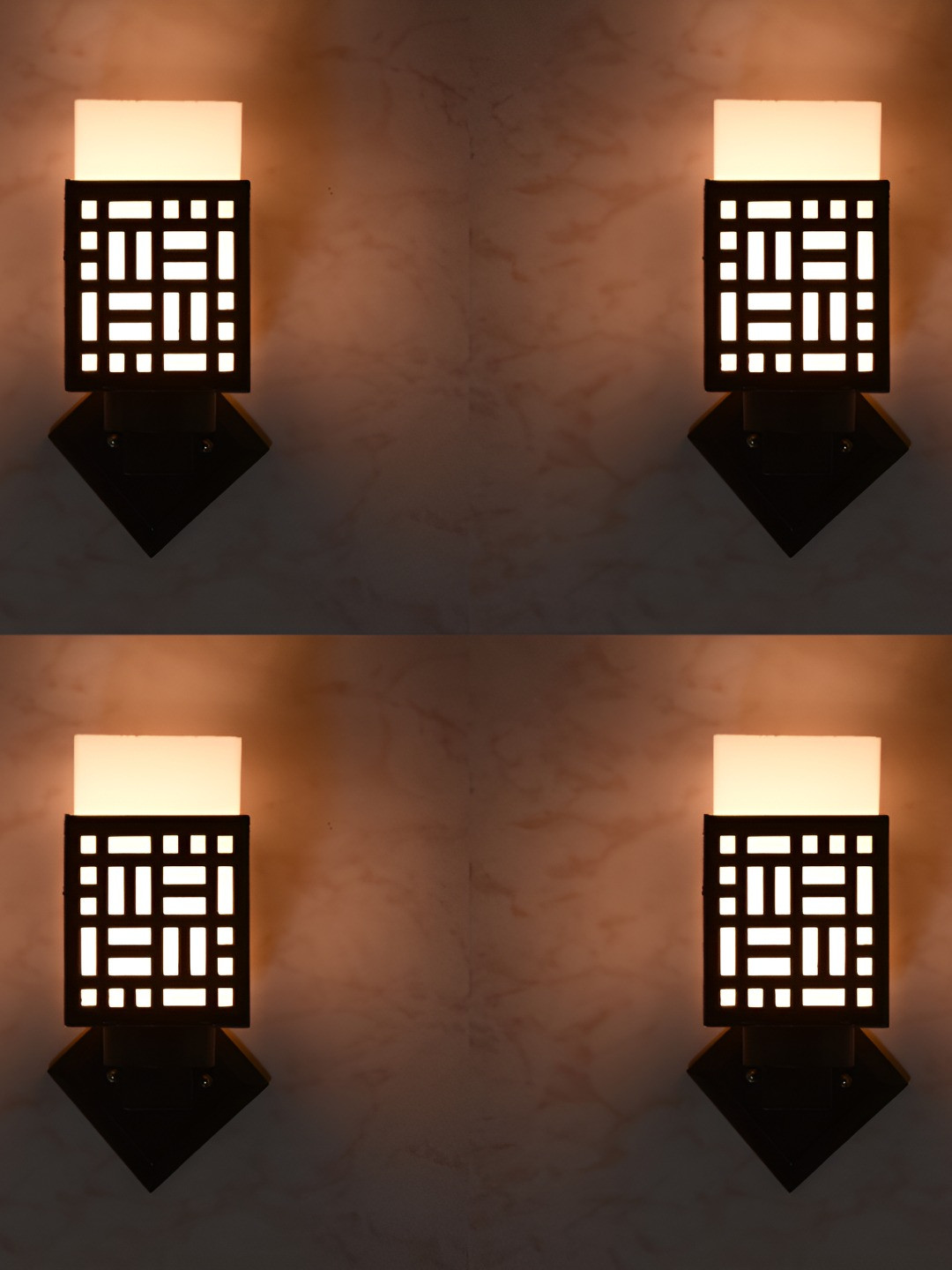 

Afast White & Black Textured Wall Lamps