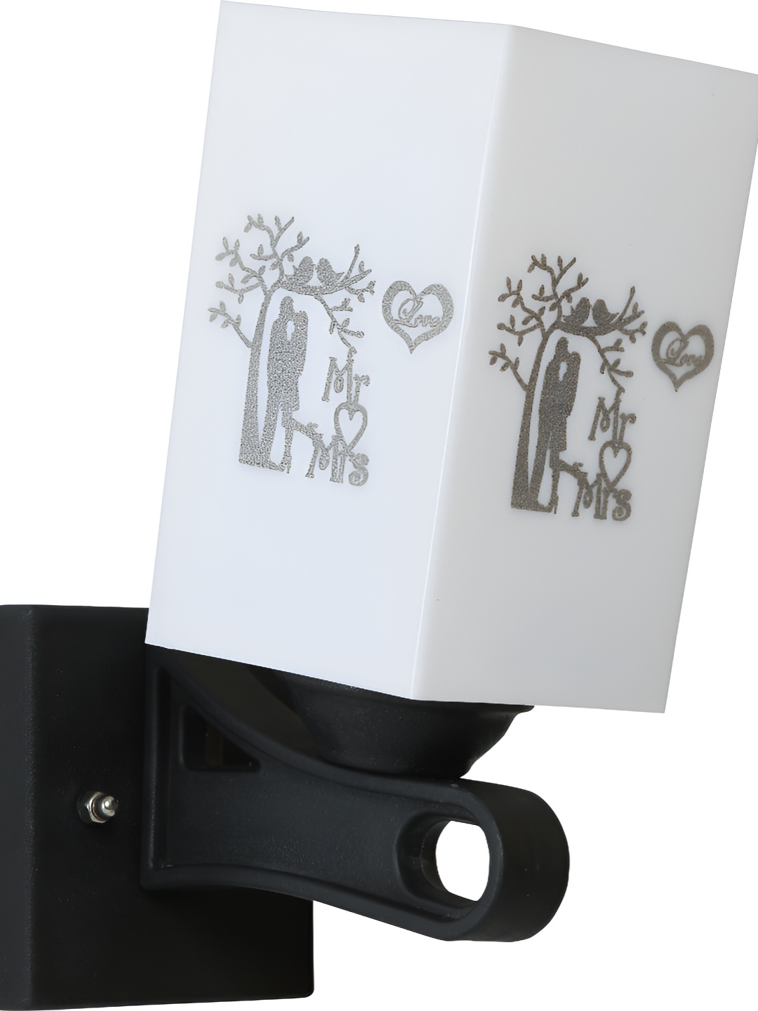 

Afast Black & White Traditional Textured Square Shaped Wall Lamp