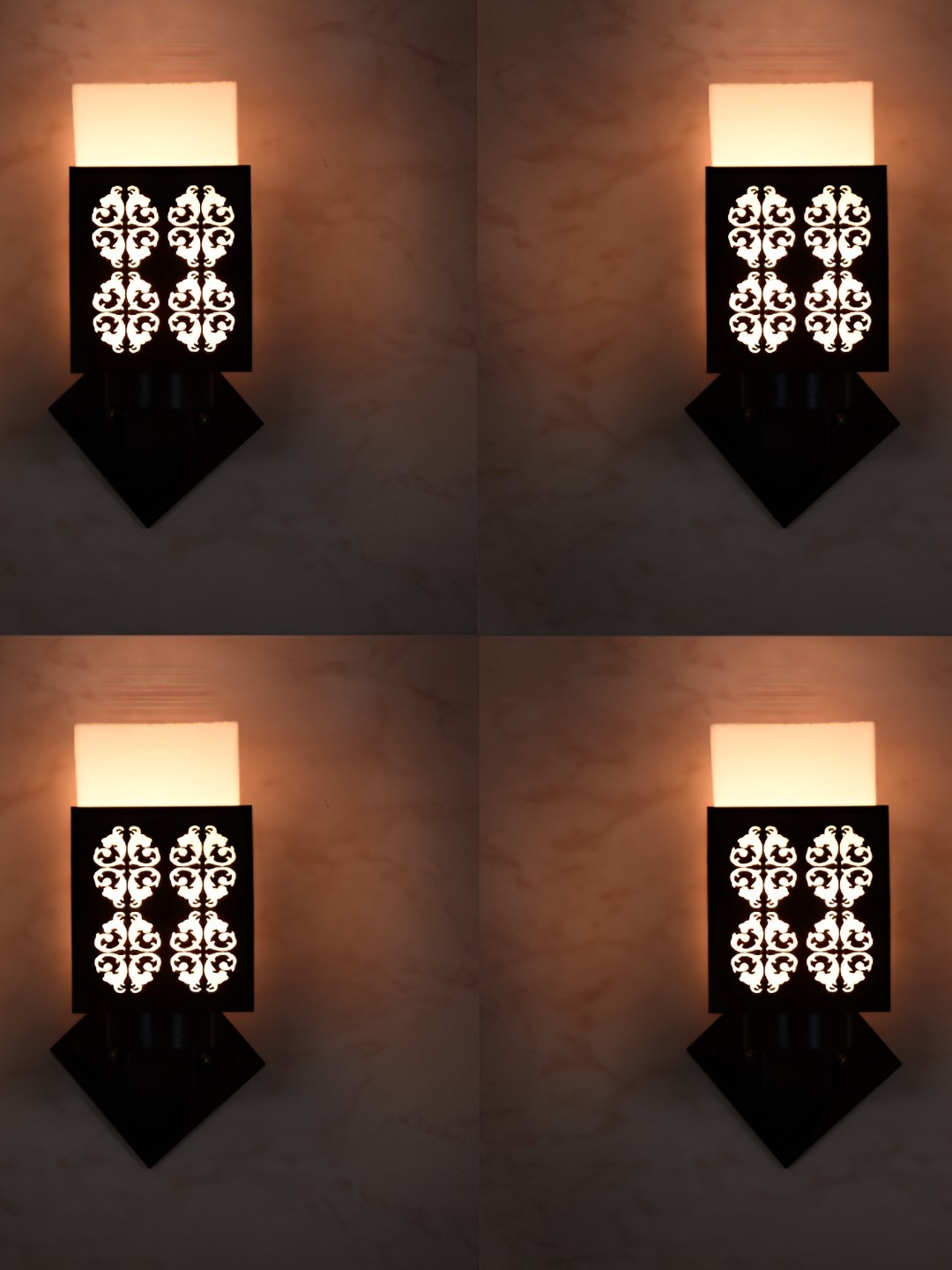 

Afast White & Brown 4 Pieces Wood Contemporary Rectangle Shaped Wall Lamp