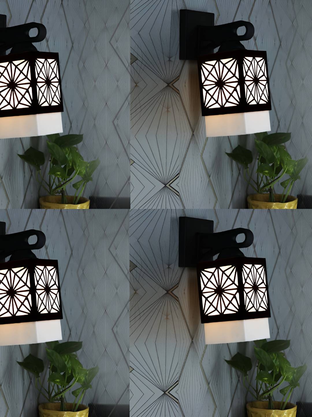 

Afast Black Wood Traditional Square Shaped Wall Lamp