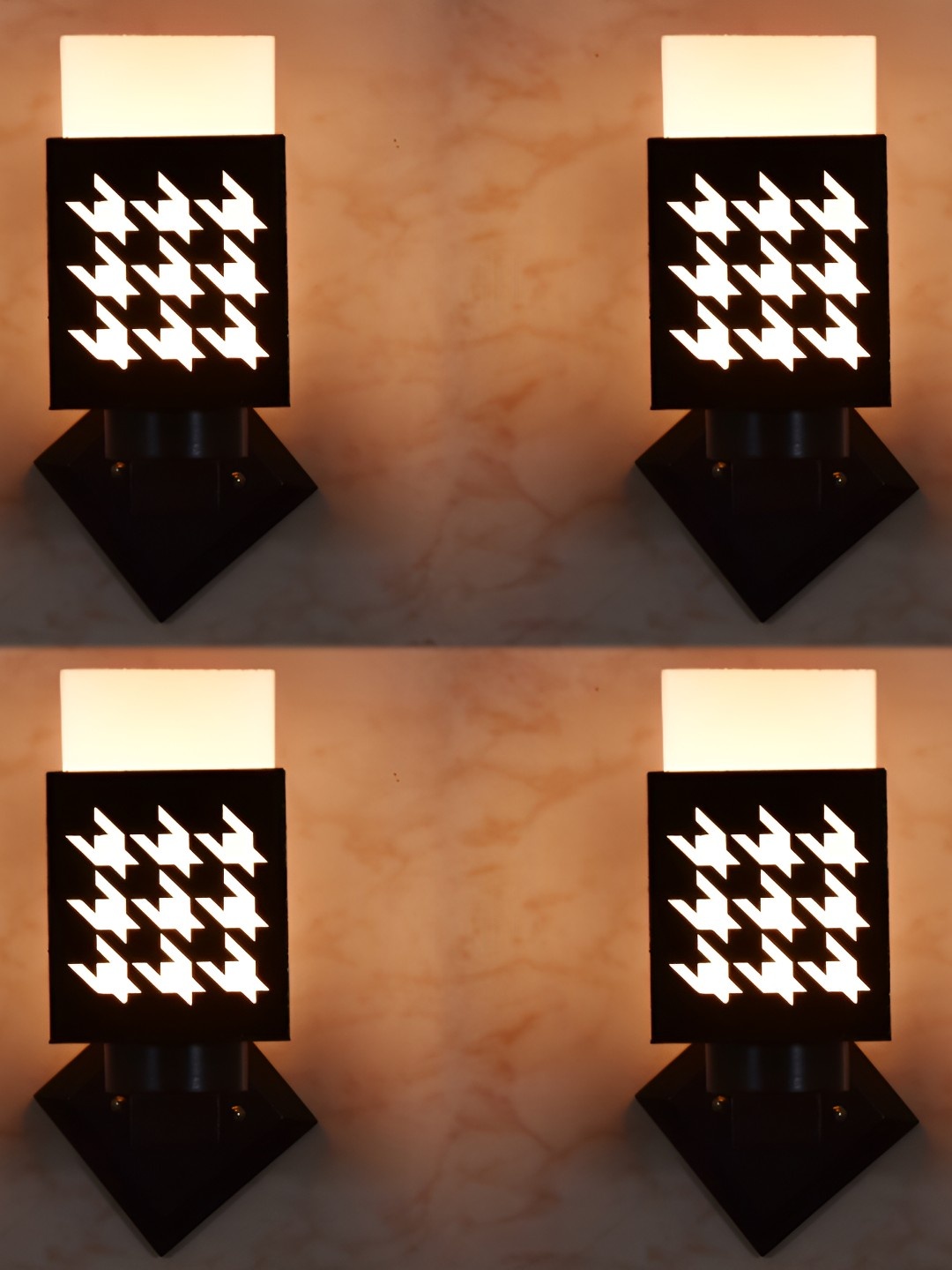 

Afast White & Black 4 Pieces Textured Wall Lamps