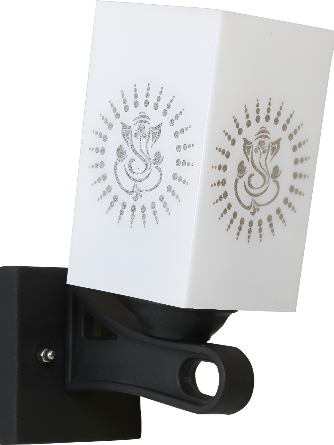 

Afast Black & White Wood Traditional Square Shaped Wall Lamp