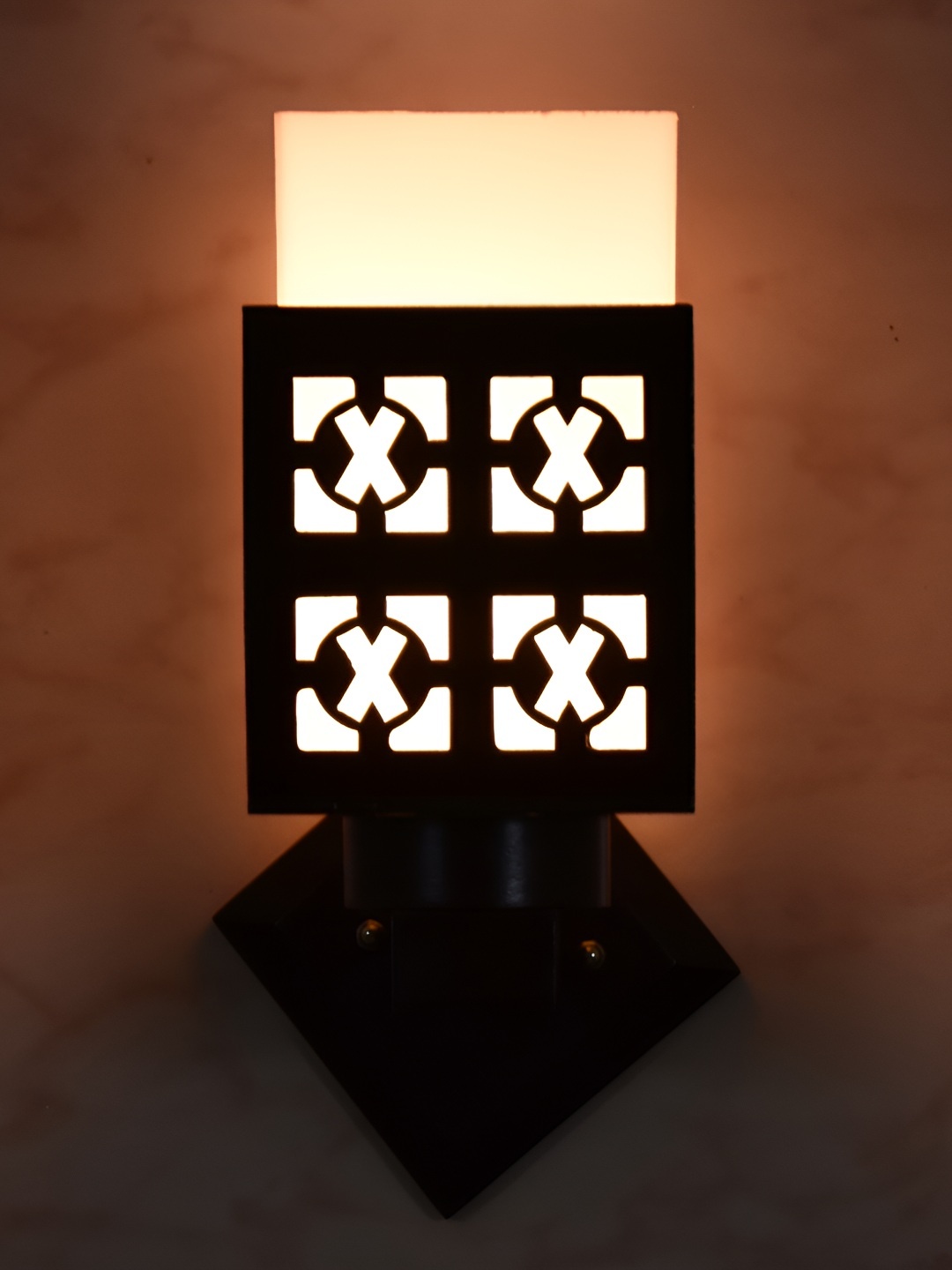 

Afast Brown & White Wooden Traditional Square Shaped Wall Lamp