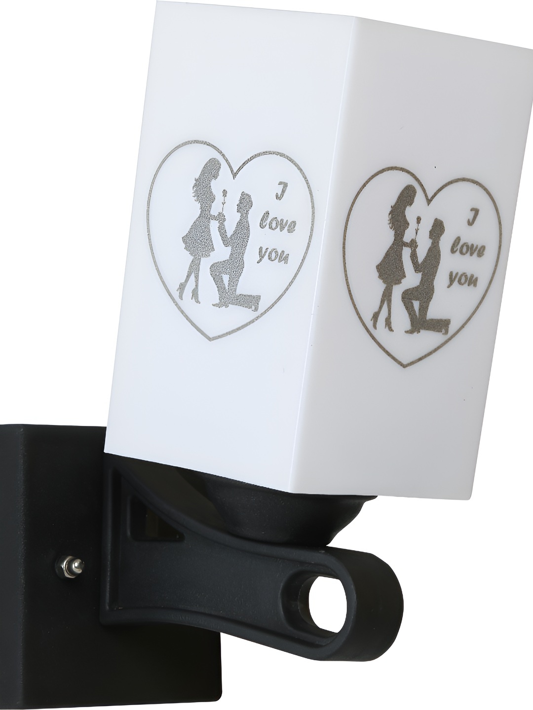 

Afast Black & White Wood Contemporary Square Shaped Wall Lamp