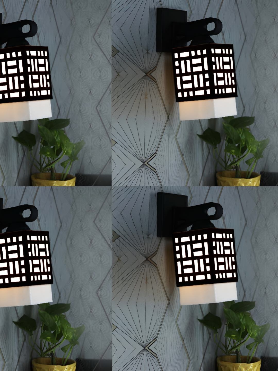 

Afast White & Black 4 Pieces Textured Wall Lamps