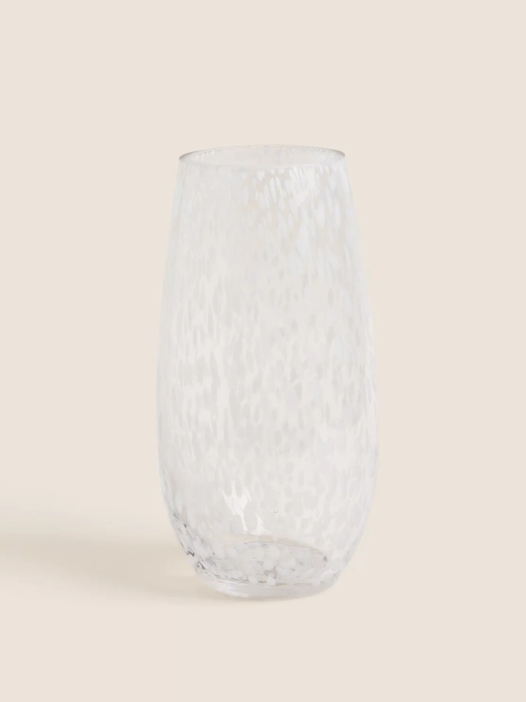 

Marks & Spencer White Confetti Printed Glass Vase