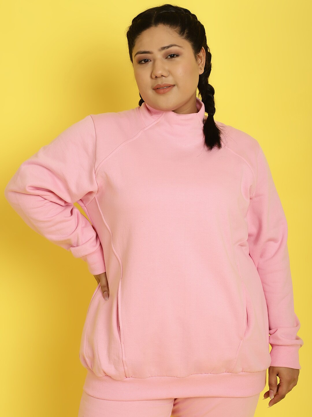 

theRebelinme High Neck Sweatshirt, Pink