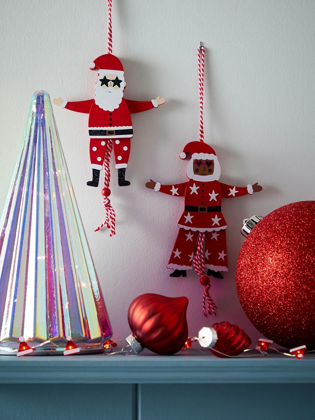 Marks & Spencer Red & White Disco Santa Claus Hanging Decoration