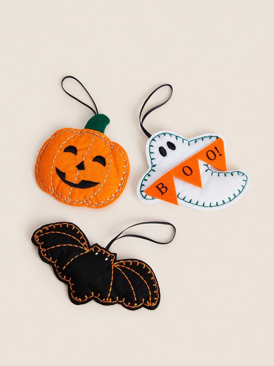 

Marks & Spencer White & Orange 3 Pieces Hanging Halloween Decorations